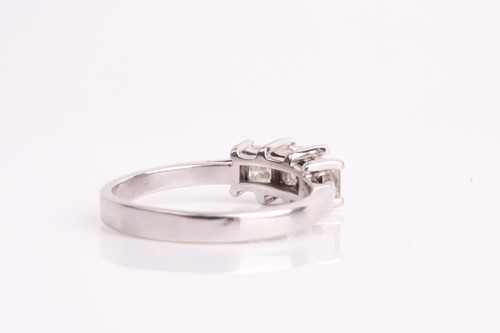 Lot 24 - An 18ct white gold and diamond ring, set with...