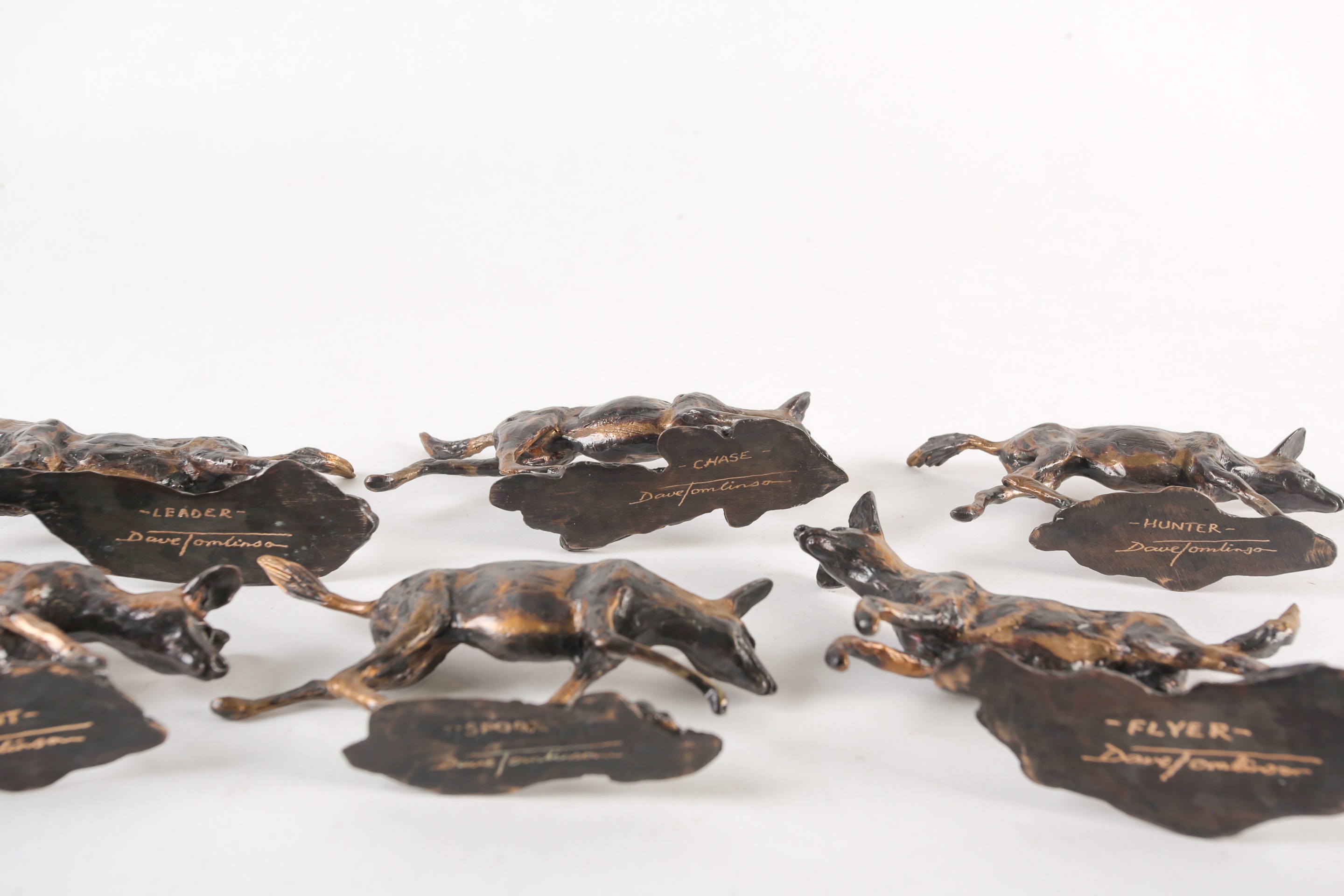 Lot 320 David Tomlinson a set of six bronze figures