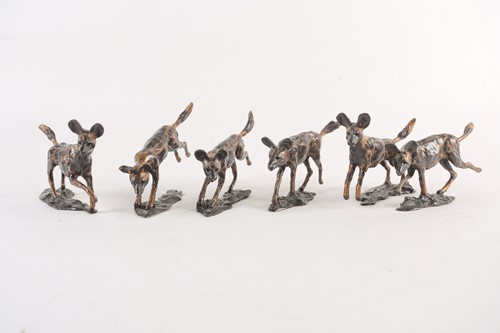 Lot 320 - David Tomlinson: a set of six bronze figures...