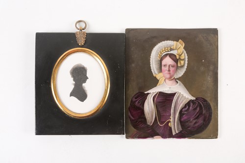 Lot 333 - A late 19th century hand-painted portrait on...