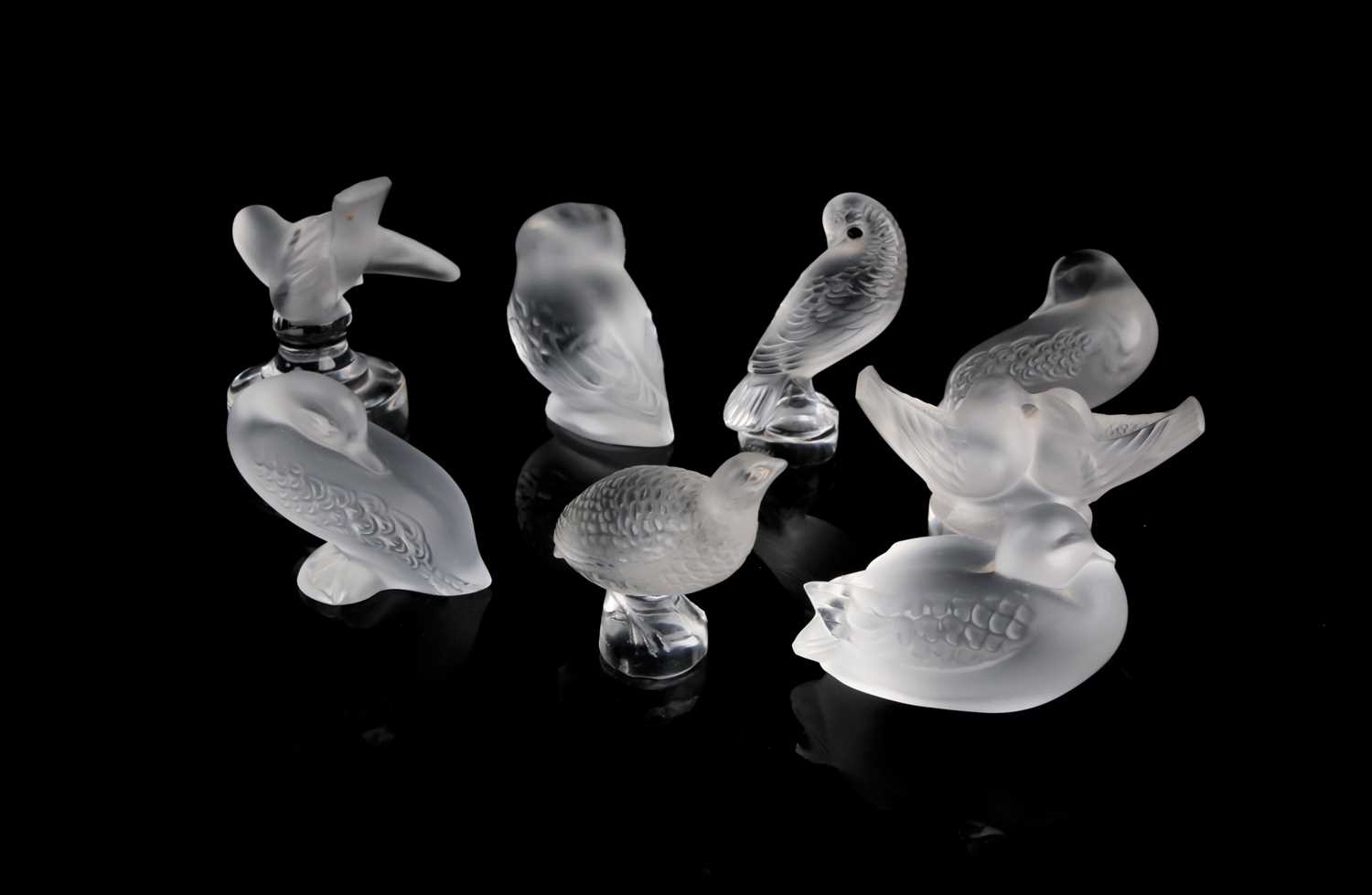 Lot 408 - A group of eight assorted modern Lalique...