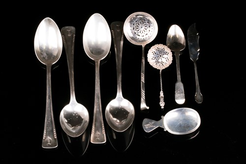Lot 533 - A set of four German Art Deco tablespoons,...