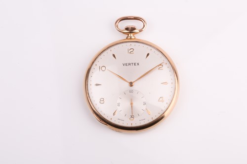 Lot 497 - A 9ct yellow gold open-face pocket watch, the...