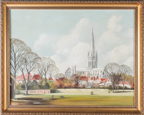 Lot 33 - A. Tingley (20th century), 'Norwich Cathedral...