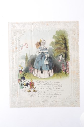 Lot 312 - A Victorian printed and tooled Valentine's...