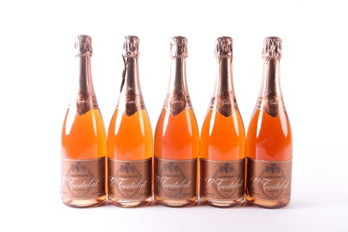 Lot 352 - Five bottles of Testulat Rosé Champagne.