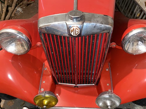 Lot 328 - A 1953 red MG TD motor car, Registration: NLO...