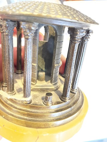 Lot 371 - A late 19th century Grand Tour bronze inkwell,...