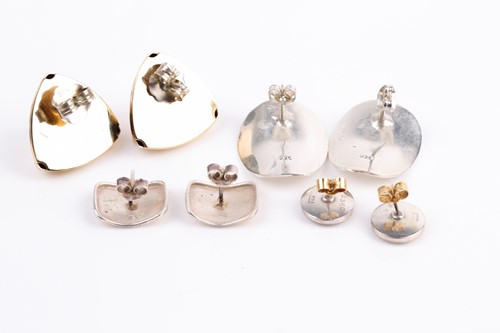 Lot 84 - A pair of Georg Jensen silver earrings, of...