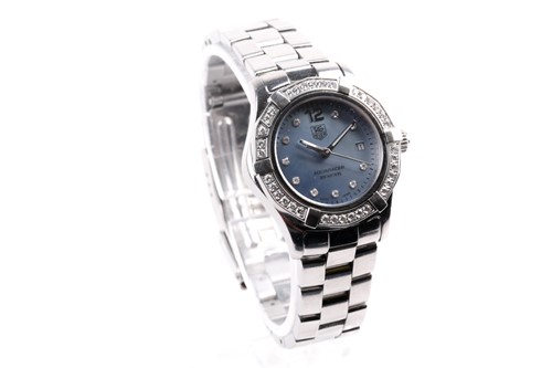 Lot 455 - A Tag Heuer Aquaracer ladies stainless steel...