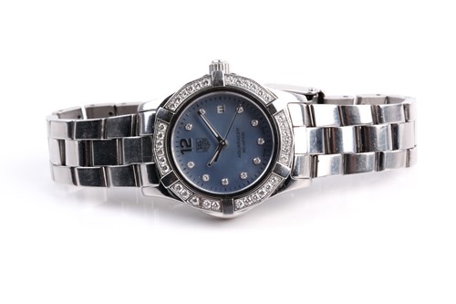 Lot 455 - A Tag Heuer Aquaracer ladies stainless steel...