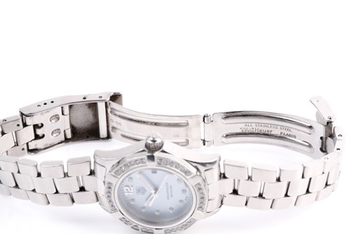 Lot 455 - A Tag Heuer Aquaracer ladies stainless steel...