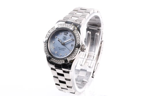 Lot 455 - A Tag Heuer Aquaracer ladies stainless steel...