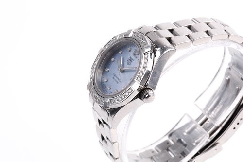 Lot 455 - A Tag Heuer Aquaracer ladies stainless steel...