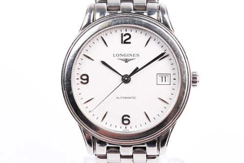 Lot 451 - A Longines Flagship automatic stainless steel...