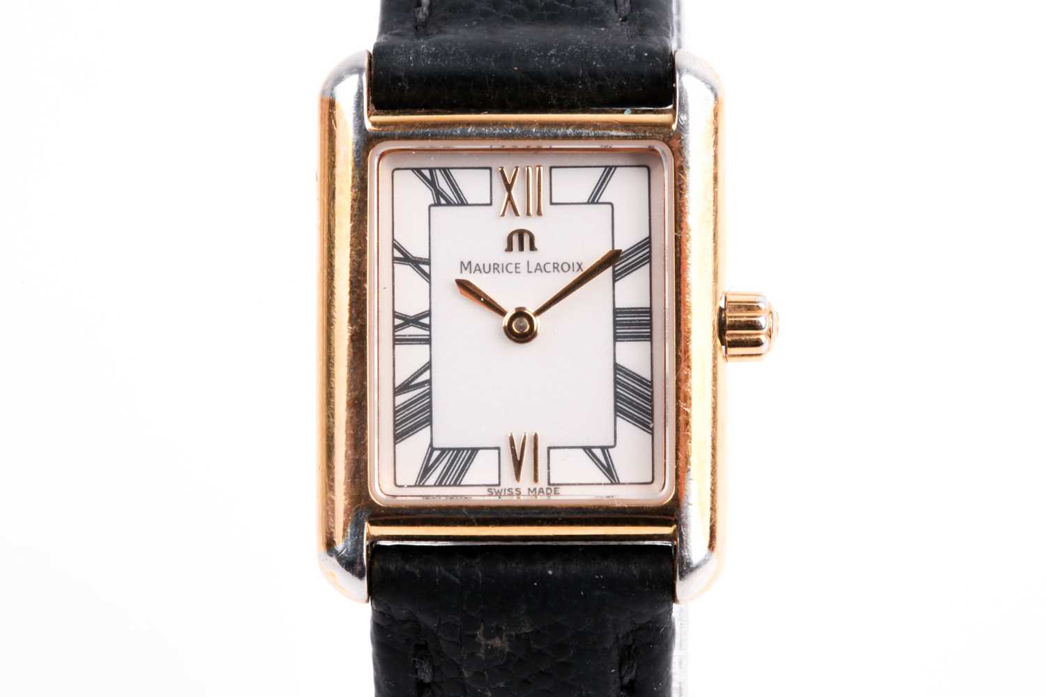 Lot 485 - A ladies Maurice Lacroix gold plated quartz