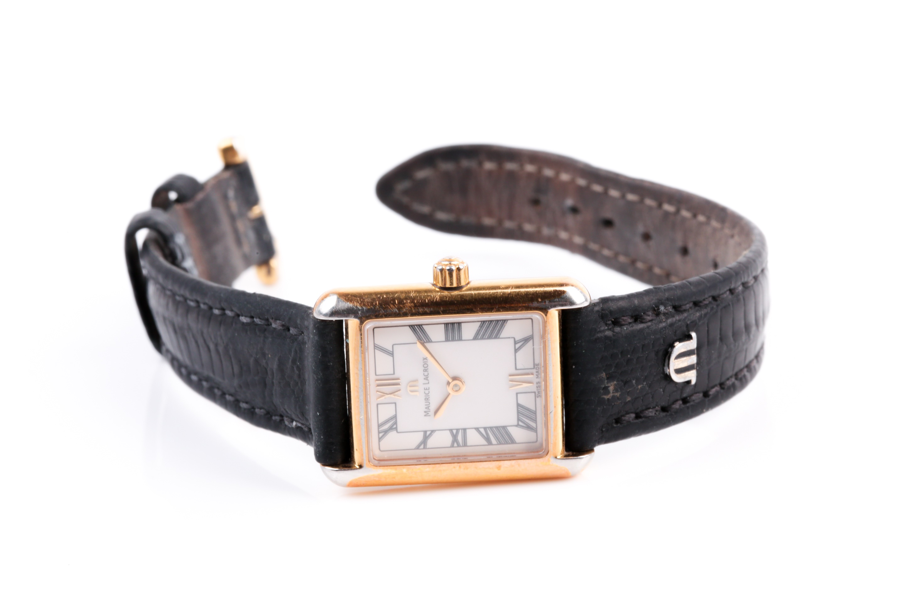 Lot 485 A ladies Maurice Lacroix gold plated quartz