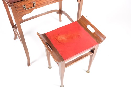 Lot 252 - An Edwardian mahogany folding campaign desk...
