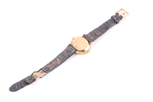 Lot 460 - Piaget. A ladies 18ct yellow gold wristwatch,...