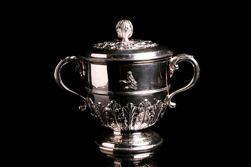Lot 529 - An early 20th century silver loving cup and...