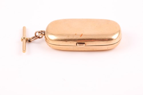 Lot 44 - An 18ct yellow gold double sovereign case, the...