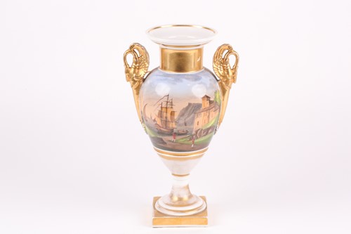 Lot 433 - A 19th century Paris porcelain vase, in the...