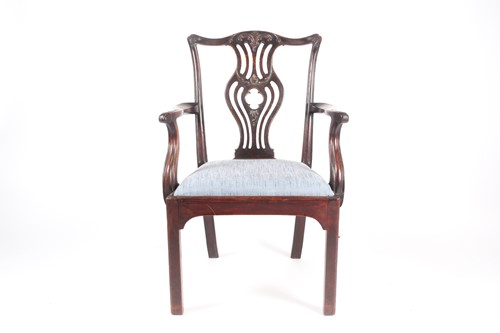 Lot 289 - A George III "Chippendale" style mahogany open...