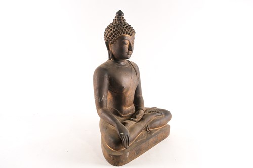 Lot 115 - A Thai bronze parcel gilt Buddha, second half...