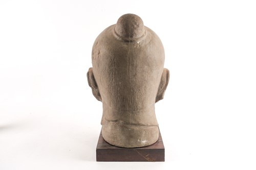Lot 116 - A composition stone bust of Buddha, 20th...