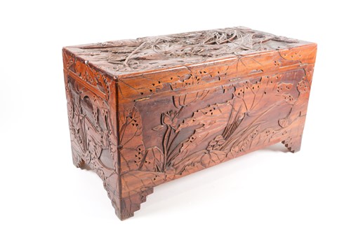 Lot 282 - A Chinese camphorwood trunk, early 20th...
