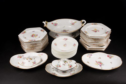 Lot 440 - A possibly Coalport white bone china dessert...