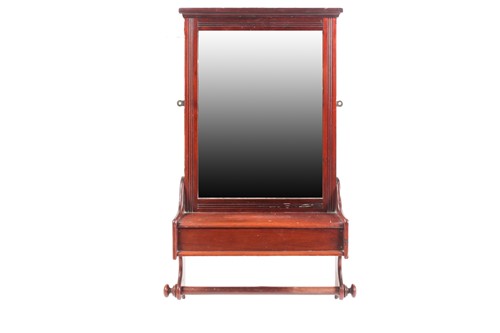 Lot 287 - A Victorian walnut wall-mounted valet mirror...