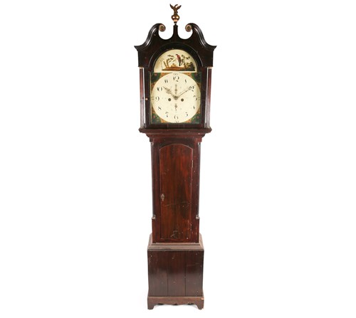 Lot 353 - A George III mahogany longcase clock, the...