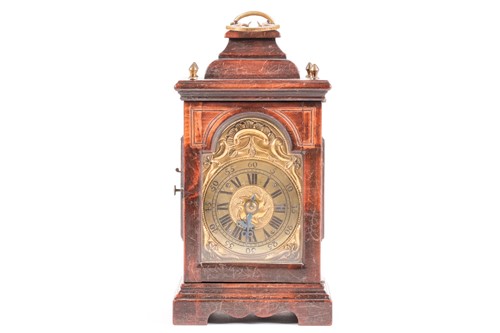 Lot 354 - An eight-day miniature bracket clock with push...