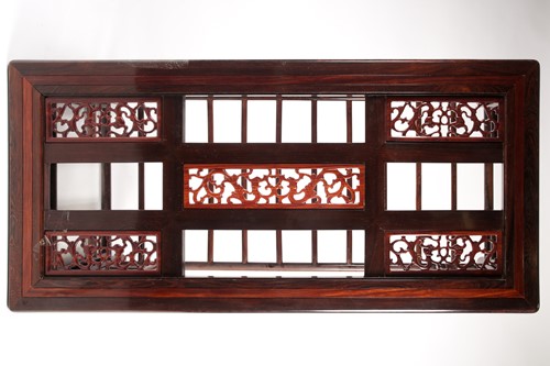 Lot 241 - A contemporary Chinese hardwood coffee table,...