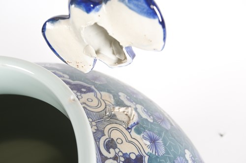 Lot 442 - A large, contemporary Chinese vase, of squat...
