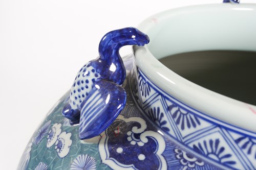 Lot 442 - A large, contemporary Chinese vase, of squat...