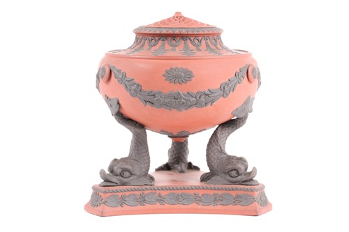 Lot 445 - An early 19th century Spode "Rosso Antico"...