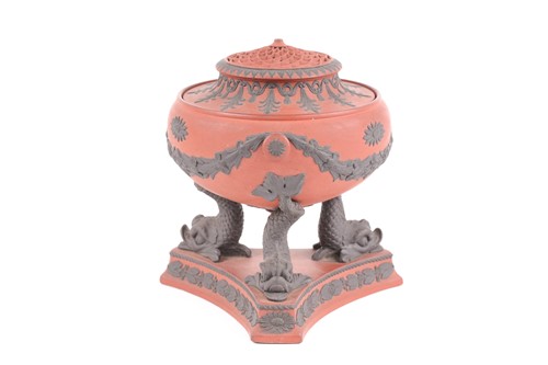 Lot 445 - An early 19th century Spode "Rosso Antico"...