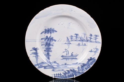 Lot 448 - An 18th century Bristol, blue and white Delft,...