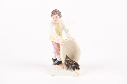 Lot 452 - An 18th century Meissen porcelain figure of a...