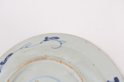 Lot 155 - Four Chinese blue & white plates, Kangxi...