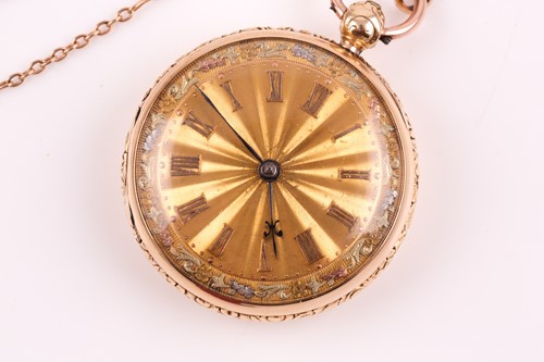 Lot 196 - A William IV open faced 18ct gold pocket watch...