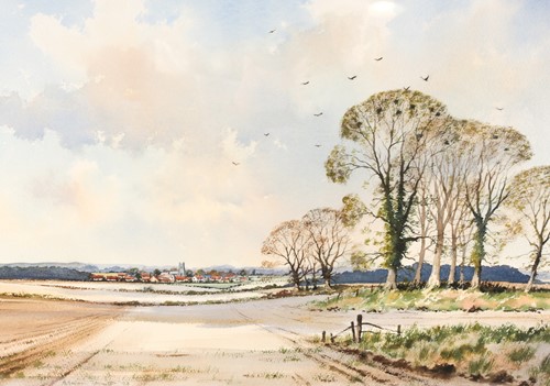 Lot 33 - Adrian Taunton (born 1939), a rural landscape,...