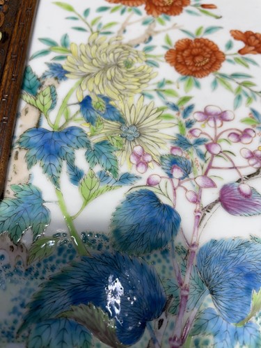 Lot 163 - A Chinese porcelain panel, Qing,19th century,...