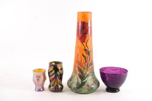 Lot 429 - A Louis Comfort Tiffany 'Favrile' glass vase,...