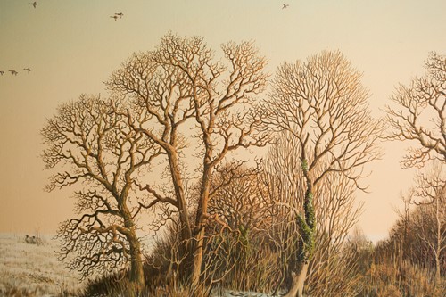 Lot 140 - Nicholas Mace (B. 1949), a winter landscape,...
