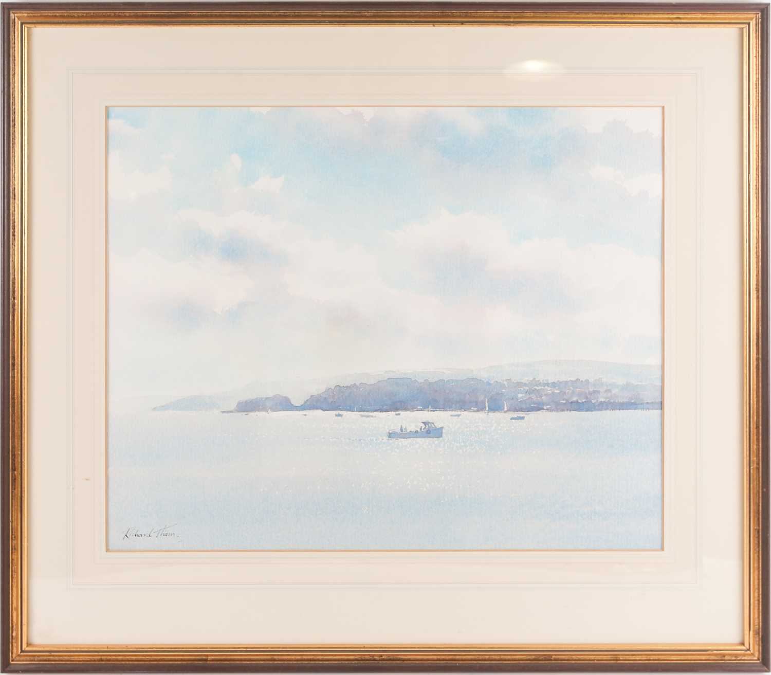 Lot 54 - Richard Thorn (20th century) ‘The Estuary’,...