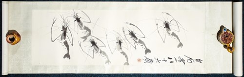 Lot 208 - After Qi Baishi (1863 - 1957) six crayfish,...