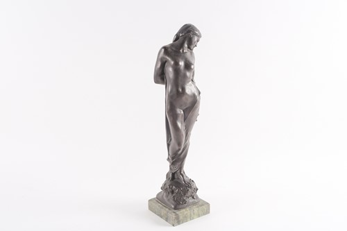Lot 325 - R.I.E 1908? "Autumn" A bronzed metal figure of...